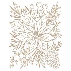 SPELLBINDERS FULL BLOOM POINSETTIA Hot Foil Plate